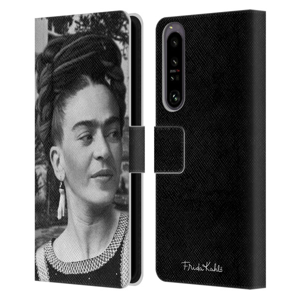 Frida Kahlo Portraits And Quotes Headdress Leather Book Wallet Case Cover For Sony Xperia 1 IV