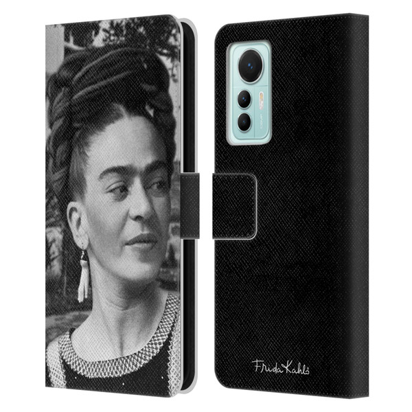 Frida Kahlo Portraits And Quotes Headdress Leather Book Wallet Case Cover For Xiaomi 12 Lite