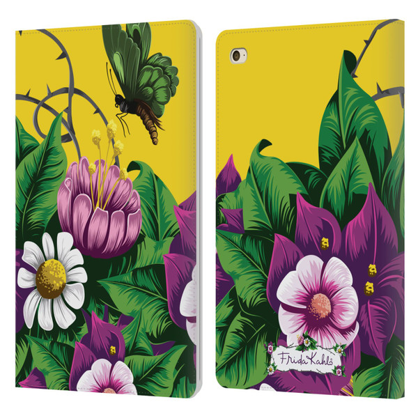 Frida Kahlo Purple Florals Butterfly Leather Book Wallet Case Cover For Apple iPad mini 4