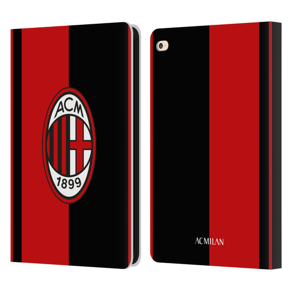 AC Milan Crest Red And Black Leather Book Wallet Case Cover For Apple iPad Air 2 (2014)
