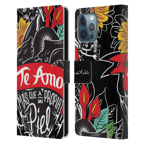 Frida Kahlo Typography Heart Leather Book Wallet Case Cover For Apple iPhone 12 Pro Max