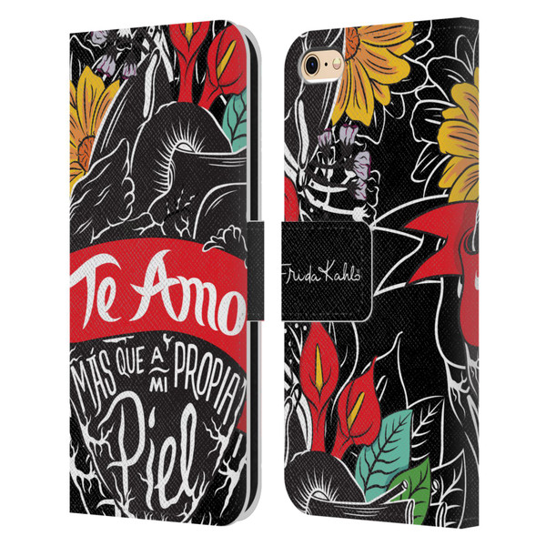 Frida Kahlo Typography Heart Leather Book Wallet Case Cover For Apple iPhone 6 / iPhone 6s
