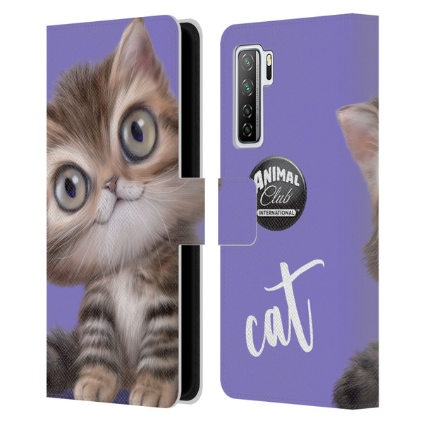 Animal Club International Faces Persian Cat Leather Book Wallet Case Cover For Huawei Nova 7 SE/P40 Lite 5G