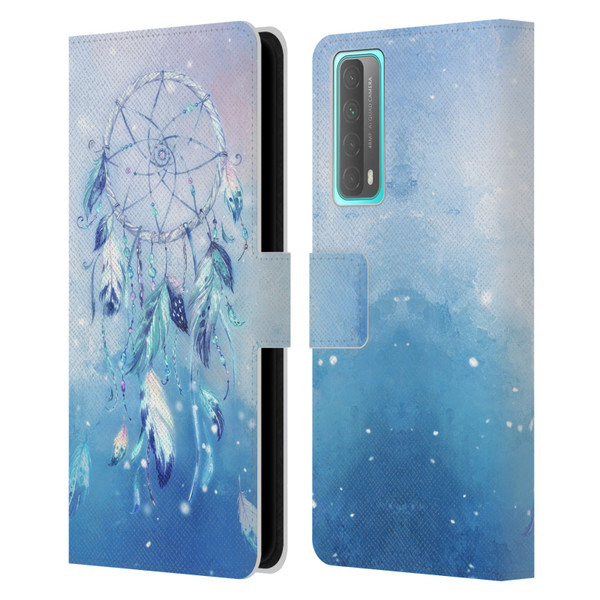 Simone Gatterwe Assorted Designs Blue Dreamcatcher Leather Book Wallet Case Cover For Huawei P Smart (2021)