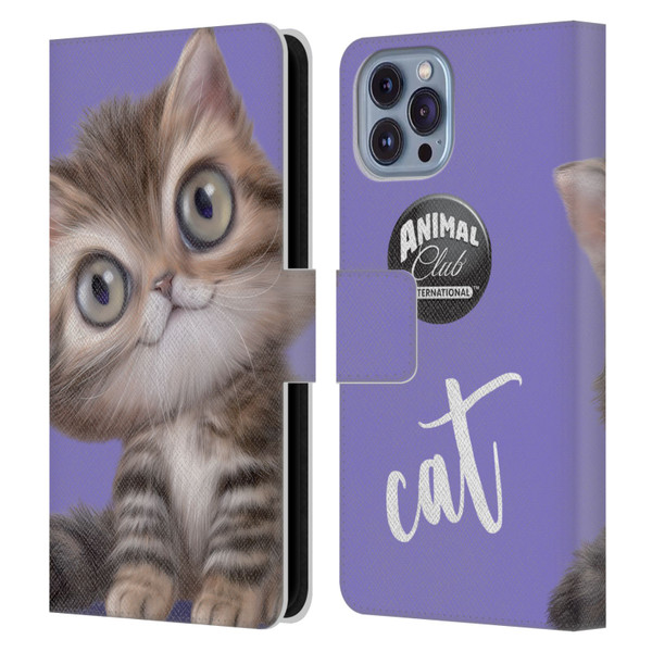 Animal Club International Faces Persian Cat Leather Book Wallet Case Cover For Apple iPhone 14
