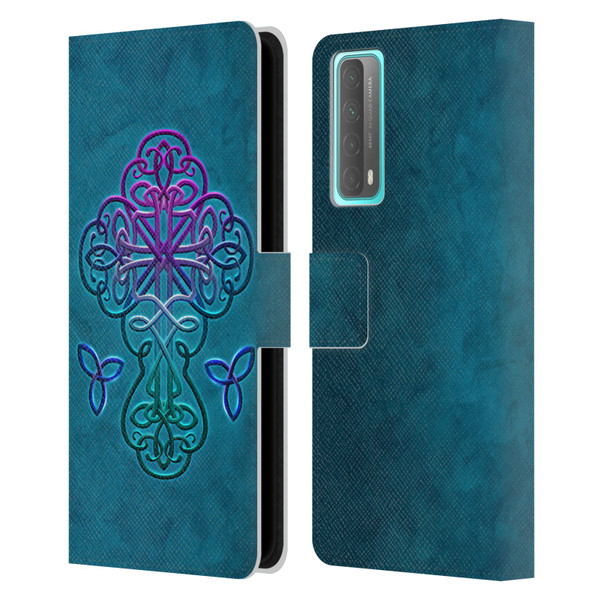 Brigid Ashwood Crosses Celtic Leather Book Wallet Case Cover For Huawei P Smart (2021)