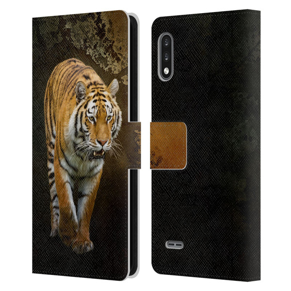 Simone Gatterwe Animals Siberian Tiger Leather Book Wallet Case Cover For LG K22