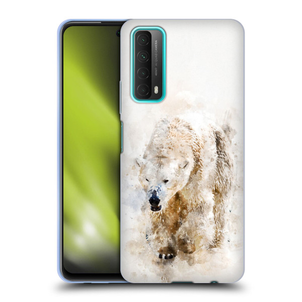 Simone Gatterwe Animals 2 Abstract Polar Bear Soft Gel Case for Huawei P Smart (2021)