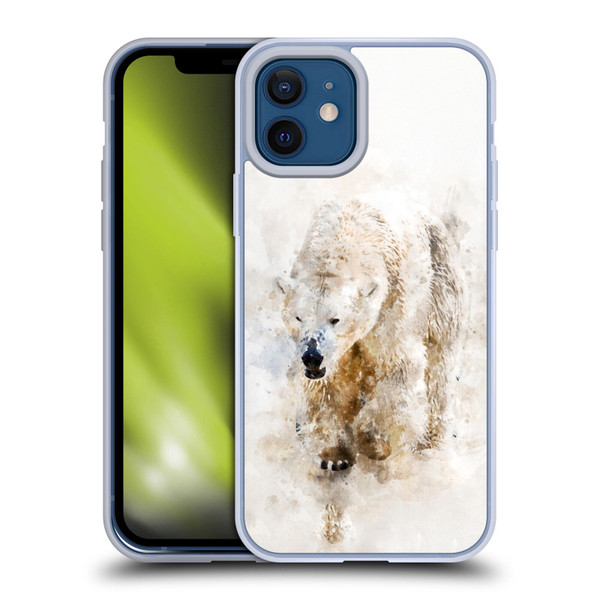 Simone Gatterwe Animals 2 Abstract Polar Bear Soft Gel Case for Apple iPhone 12 / iPhone 12 Pro