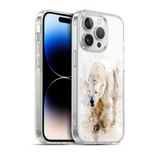 Simone Gatterwe Animals 2 Abstract Polar Bear Soft Gel Case for Apple iPhone 13 Pro & MagSafe