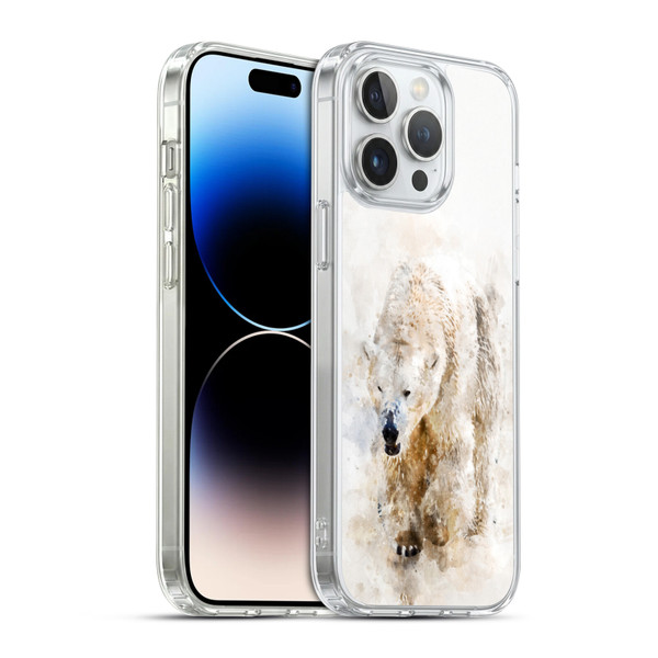 Simone Gatterwe Animals 2 Abstract Polar Bear Soft Gel Case for Apple iPhone 14 Pro Max & MagSafe