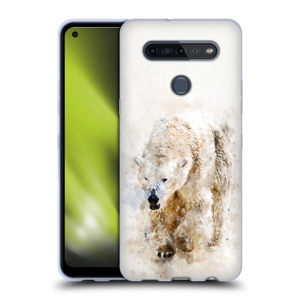 Simone Gatterwe Animals 2 Abstract Polar Bear Soft Gel Case for LG K51S