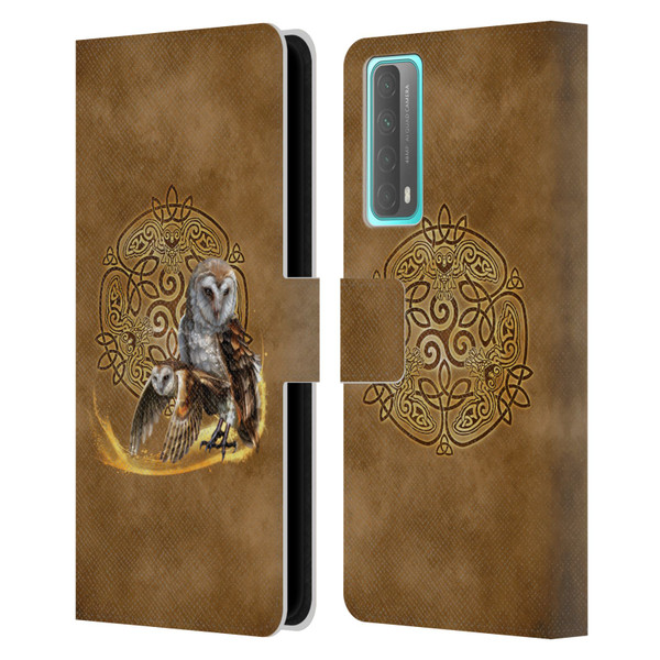Brigid Ashwood Celtic Wisdom Owl Leather Book Wallet Case Cover For Huawei P Smart (2021)