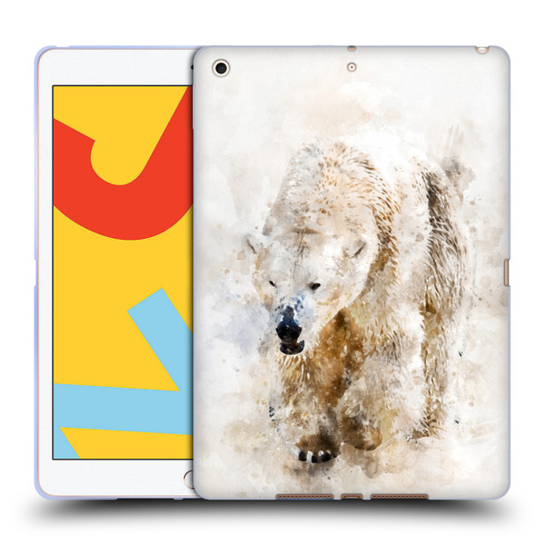 Simone Gatterwe Animals 2 Abstract Polar Bear Soft Gel Case for Apple iPad 10.2 2019/2020/2021