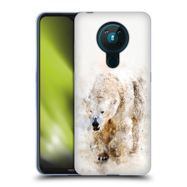 Simone Gatterwe Animals 2 Abstract Polar Bear Soft Gel Case for Nokia 5.3