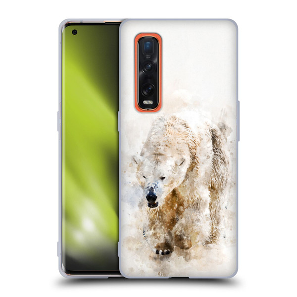 Simone Gatterwe Animals 2 Abstract Polar Bear Soft Gel Case for OPPO Find X2 Pro 5G