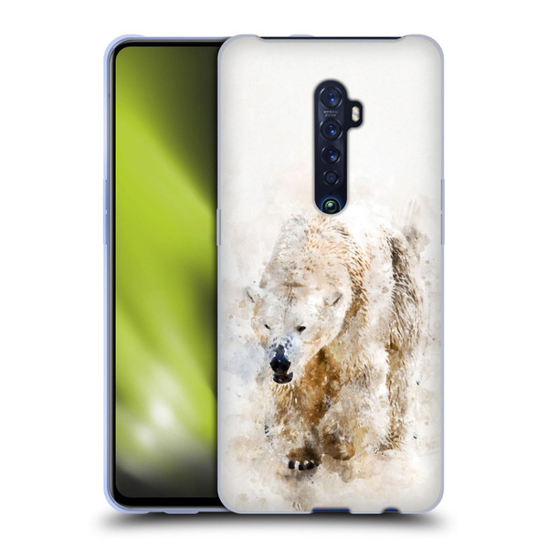 Simone Gatterwe Animals 2 Abstract Polar Bear Soft Gel Case for OPPO Reno 2