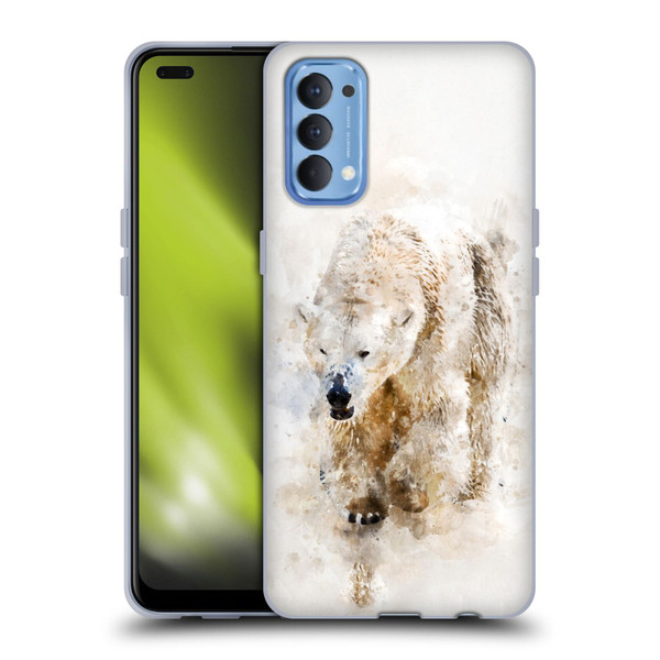 Simone Gatterwe Animals 2 Abstract Polar Bear Soft Gel Case for OPPO Reno 4 5G