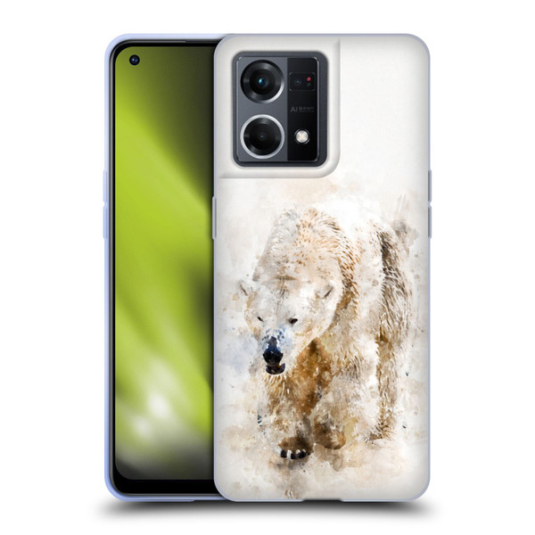 Simone Gatterwe Animals 2 Abstract Polar Bear Soft Gel Case for OPPO Reno8 4G