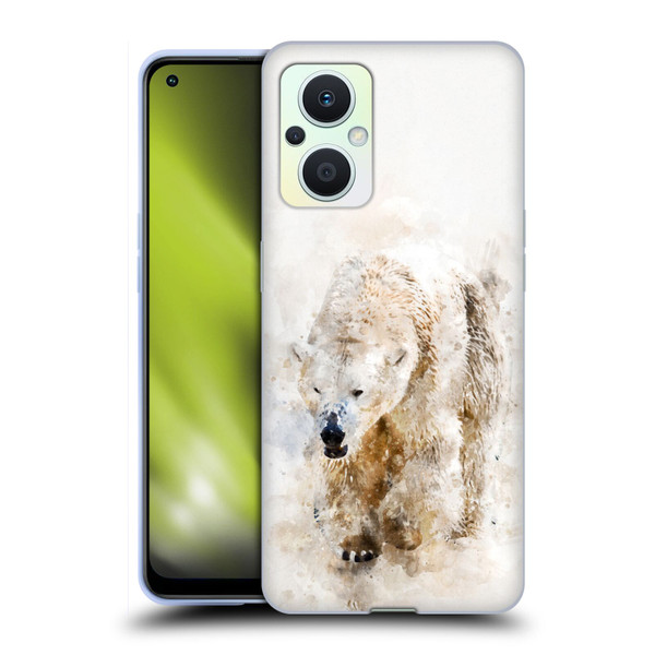 Simone Gatterwe Animals 2 Abstract Polar Bear Soft Gel Case for OPPO Reno8 Lite