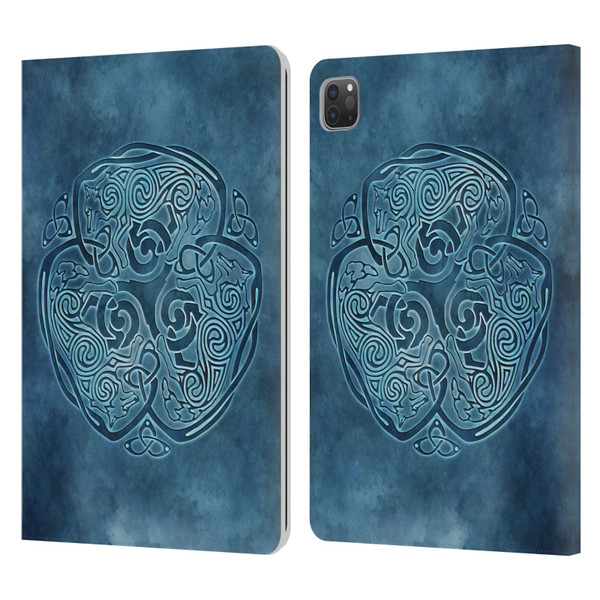 Brigid Ashwood Celtic Wisdom Knot Wolf Leather Book Wallet Case Cover For Apple iPad Pro 11 2020 / 2021 / 2022