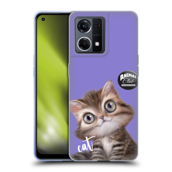 Animal Club International Faces Persian Cat Soft Gel Case for OPPO Reno8 4G