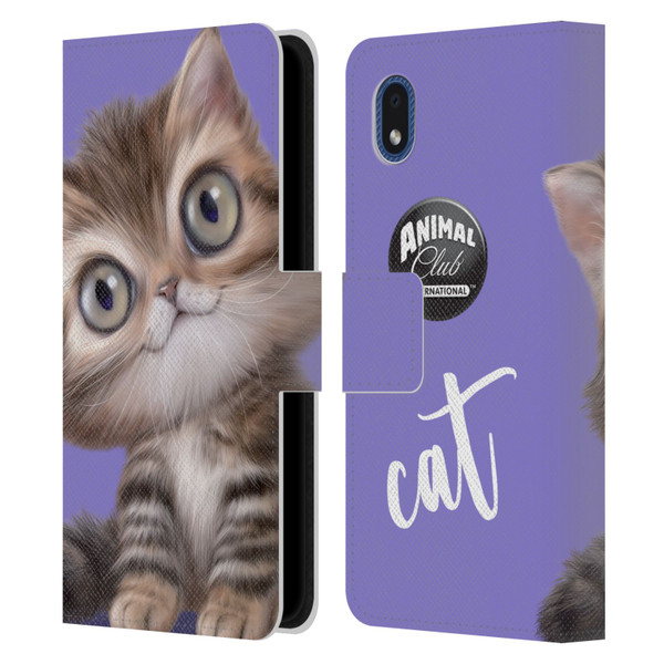 Animal Club International Faces Persian Cat Leather Book Wallet Case Cover For Samsung Galaxy A01 Core (2020)
