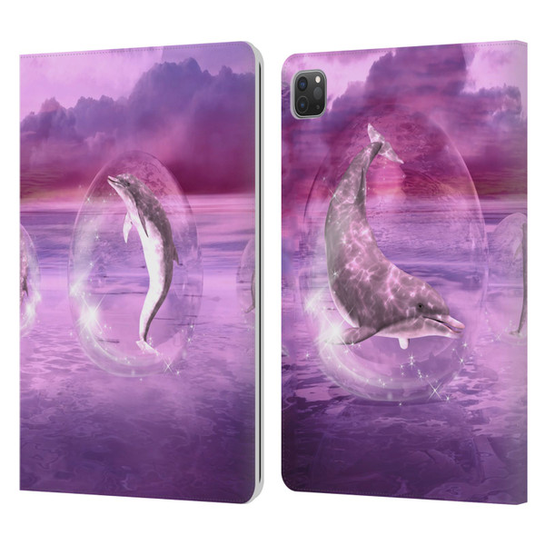 Simone Gatterwe Dolphins Dream Of Dolphins Leather Book Wallet Case Cover For Apple iPad Pro 11 2020 / 2021 / 2022