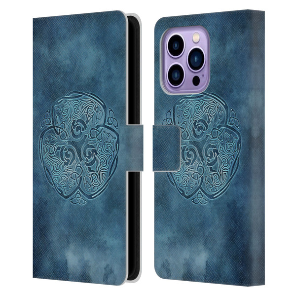 Brigid Ashwood Celtic Wisdom Knot Wolf Leather Book Wallet Case Cover For Apple iPhone 14 Pro Max