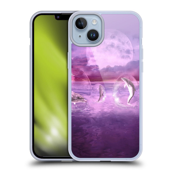 Simone Gatterwe Dolphins Dream Of Dolphins Soft Gel Case for Apple iPhone 14 Plus