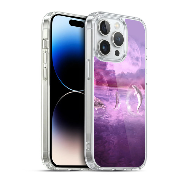 Simone Gatterwe Dolphins Dream Of Dolphins Soft Gel Case for Apple iPhone 14 Pro & MagSafe