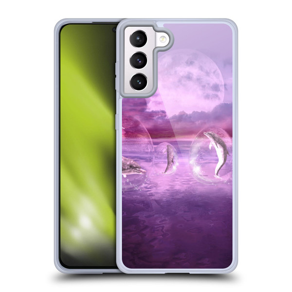 Simone Gatterwe Dolphins Dream Of Dolphins Soft Gel Case for Samsung Galaxy S21+ 5G