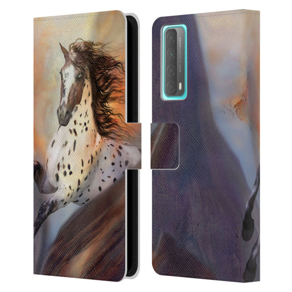 Simone Gatterwe Horses Wild 2 Leather Book Wallet Case Cover For Huawei P Smart (2021)