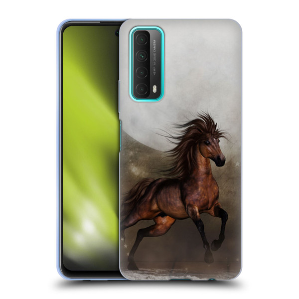 Simone Gatterwe Horses Brown Soft Gel Case for Huawei P Smart (2021)