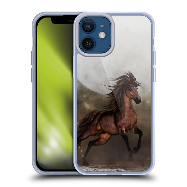 Simone Gatterwe Horses Brown Soft Gel Case for Apple iPhone 12 Mini