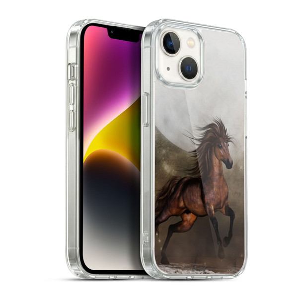 Simone Gatterwe Horses Brown Soft Gel Case for Apple iPhone 14