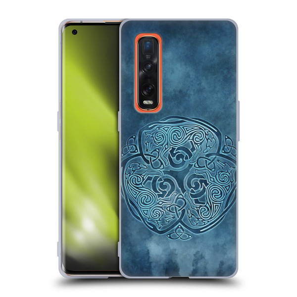 Brigid Ashwood Celtic Wisdom Knot Wolf Soft Gel Case for OPPO Find X2 Pro 5G