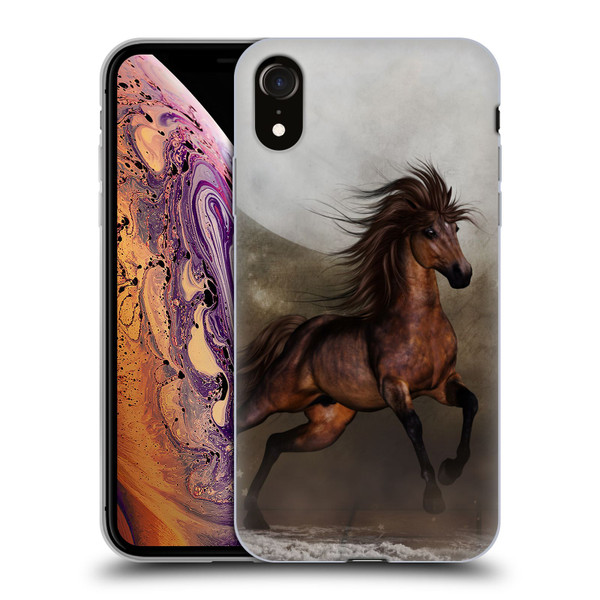 Simone Gatterwe Horses Brown Soft Gel Case for Apple iPhone XR