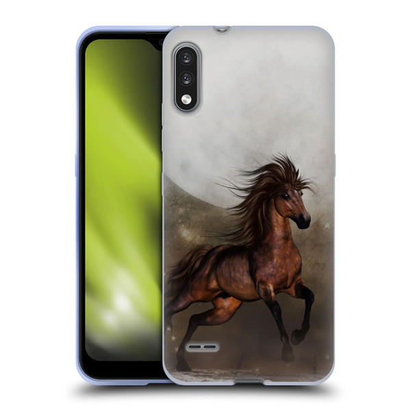 Simone Gatterwe Horses Brown Soft Gel Case for LG K22