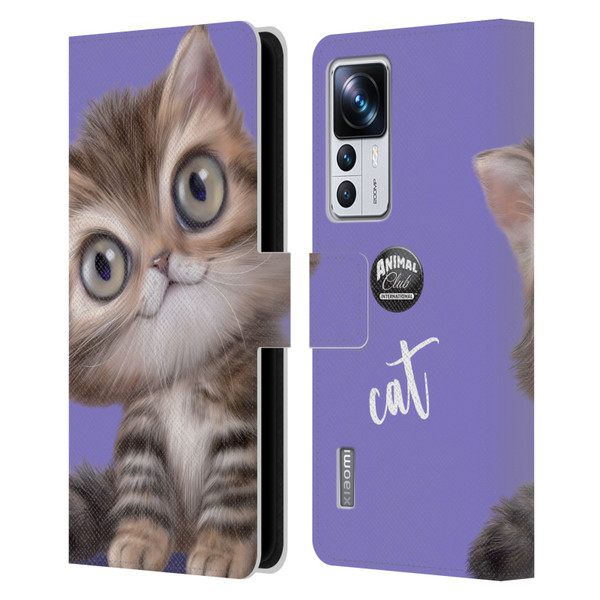 Animal Club International Faces Persian Cat Leather Book Wallet Case Cover For Xiaomi 12T Pro