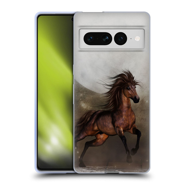 Simone Gatterwe Horses Brown Soft Gel Case for Google Pixel 7 Pro