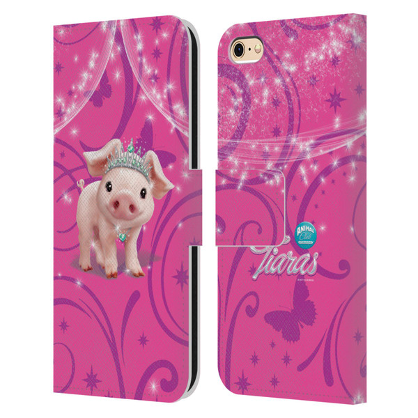 Animal Club International Pet Royalties Pig Leather Book Wallet Case Cover For Apple iPhone 6 / iPhone 6s