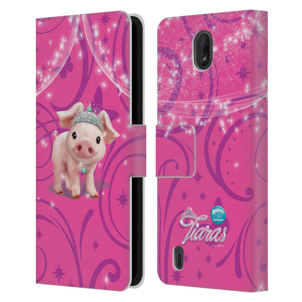 Animal Club International Pet Royalties Pig Leather Book Wallet Case Cover For Nokia C01 Plus/C1 2nd Edition