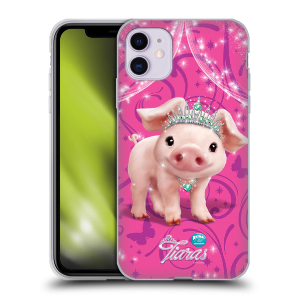 Animal Club International Pet Royalties Pig Soft Gel Case for Apple iPhone 11