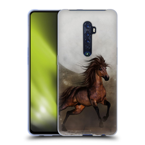 Simone Gatterwe Horses Brown Soft Gel Case for OPPO Reno 2