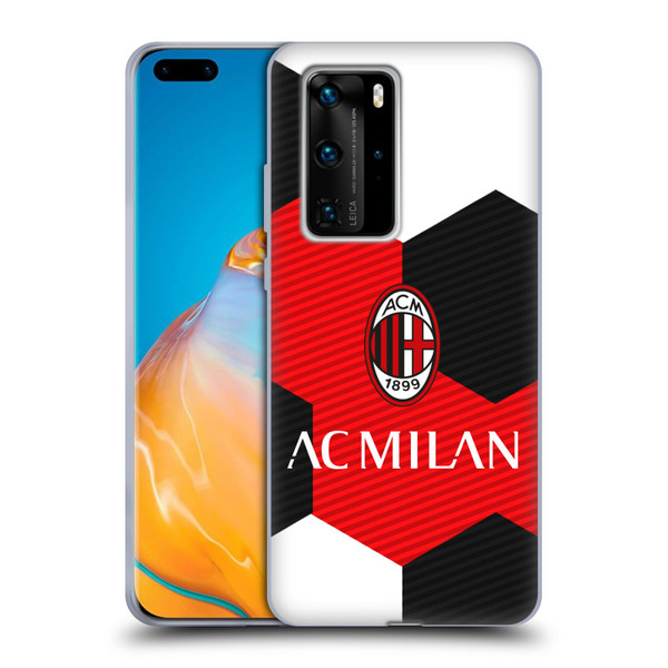 AC Milan Crest Ball Soft Gel Case for Huawei P40 Pro / P40 Pro Plus 5G