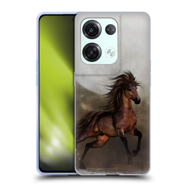 Simone Gatterwe Horses Brown Soft Gel Case for OPPO Reno8 Pro