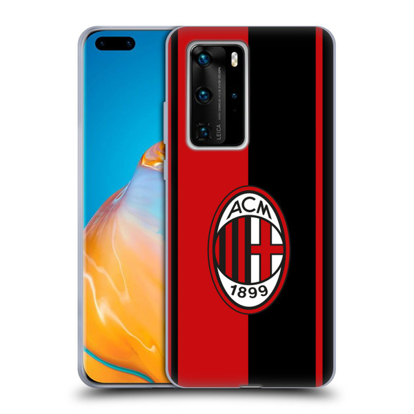 AC Milan Crest Red And Black Soft Gel Case for Huawei P40 Pro / P40 Pro Plus 5G