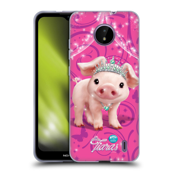 Animal Club International Pet Royalties Pig Soft Gel Case for Nokia C10 / C20