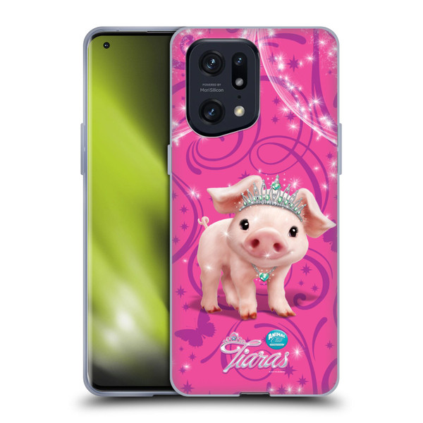 Animal Club International Pet Royalties Pig Soft Gel Case for OPPO Find X5 Pro